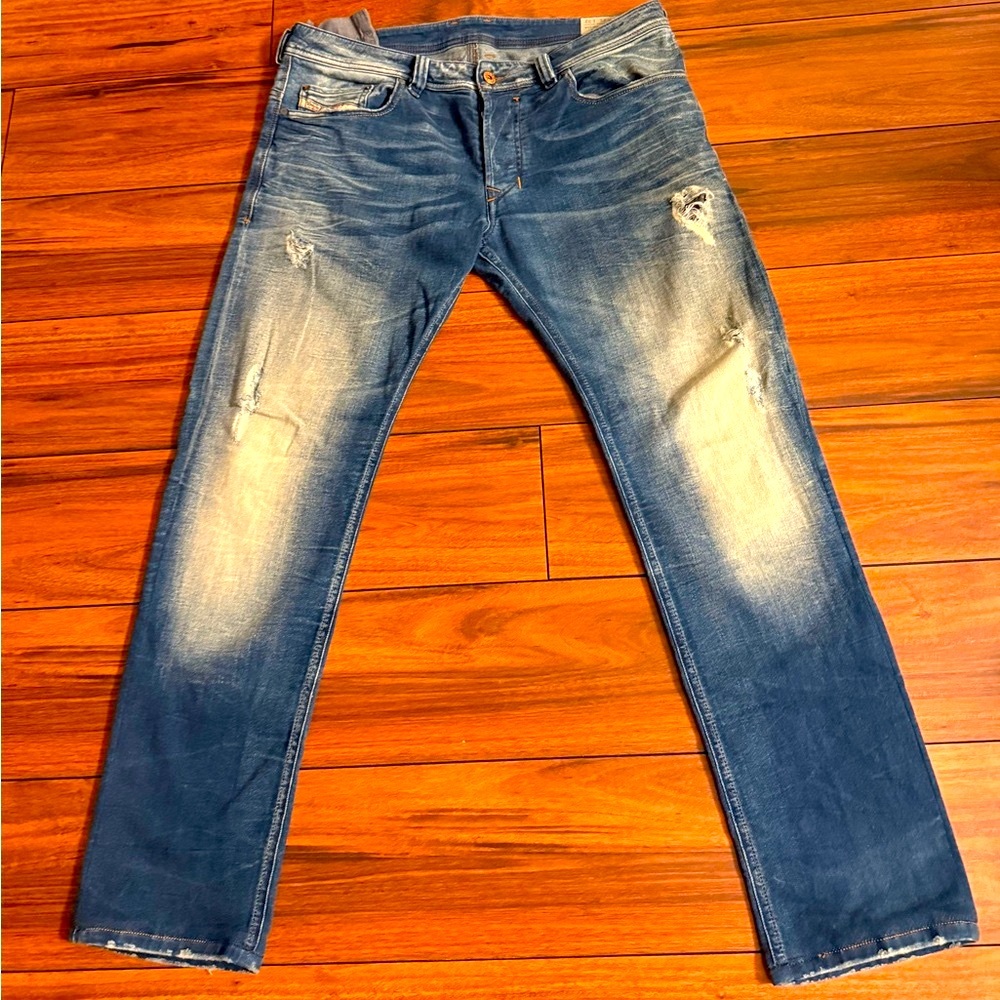 Diesel Men's Faded Blue Skinny Jeans SAFADO 824P stretch RARE 33/30